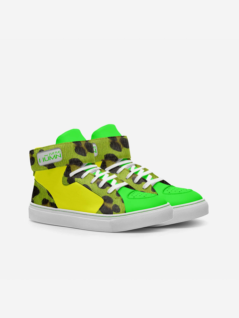Little Baller Neon Green Camo High-top Shoes