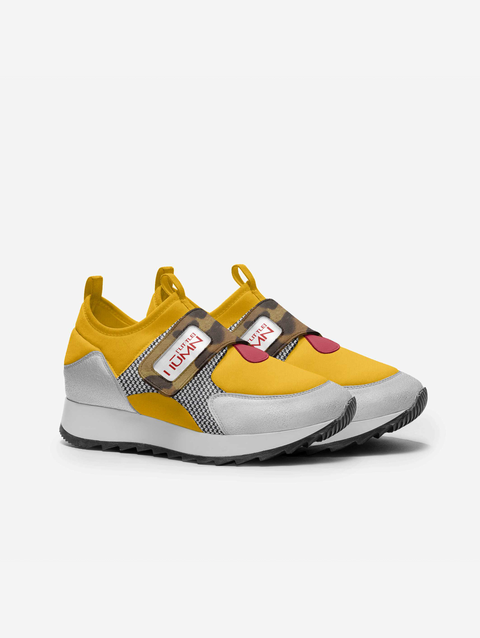 Little Brat Yellow Camo Red Low-top Sneakers