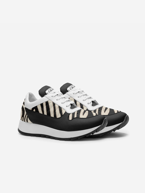 Little Ones Black White Print Low-top Shoes