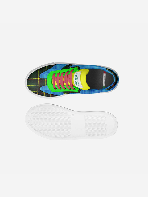 Little Rugratz Plaid Neon Blue Low-top Shoes