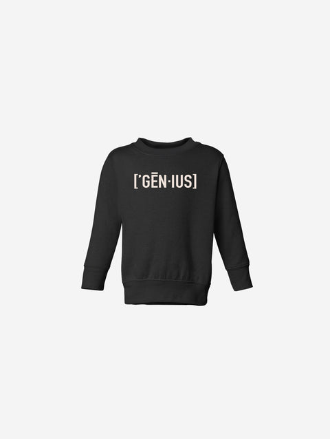 Little Humn Baby Toddler Black Genius Sweatshirt