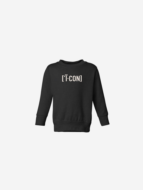 Little Humn Baby Toddler Black Icon Sweatshirt