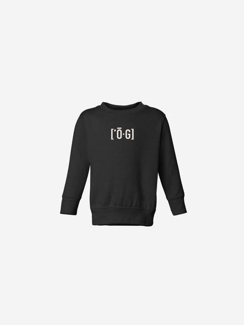 Little Humn Baby Toddler Black OG Sweatshirt