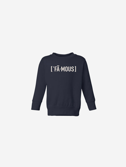 Little Humn Baby Toddler Navy Famous Sweatshirt