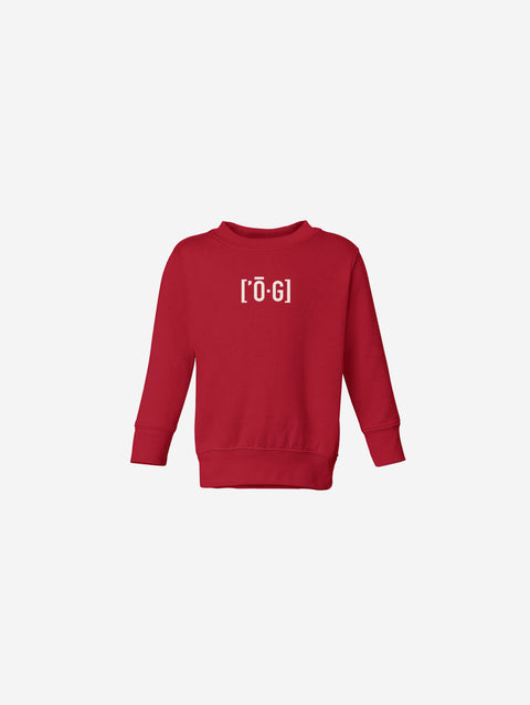 Little Humn Baby Toddler Red OG Sweatshirt