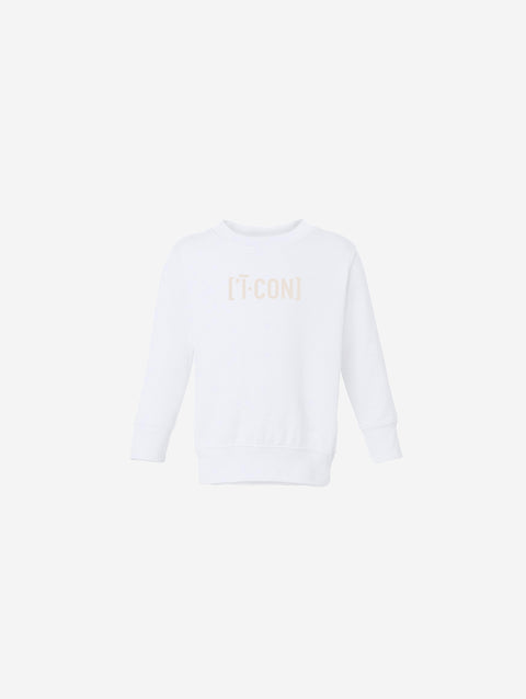 Little Humn Baby Toddler White Icon Sweatshirt