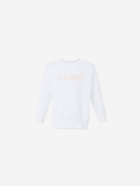 Little Humn Baby Toddler White Legend Sweatshirt