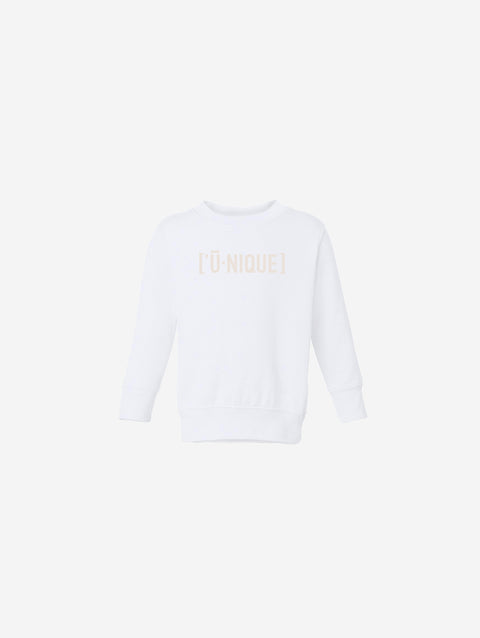Little Humn Baby Toddler White Unique Sweatshirt