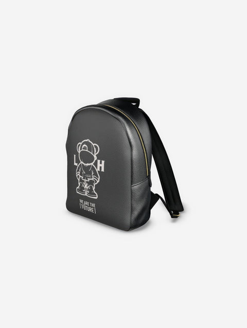 Little Humn GRA Gray Leather Backpack