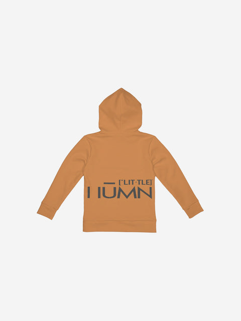Little Humn Orange Lil Hu Bear Kids Hoodie