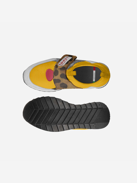 Little Brat Yellow Camo Red Low-top Sneakers