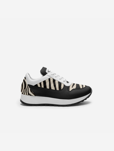 Little Ones Black White Print Low-top Shoes