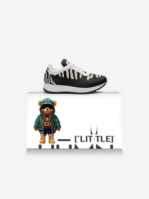 Little Ones Black White Print Low-top Shoes