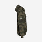 A trendy green camo hoodie with a bold white sixteen logo. The heavyweight material provides warmth and comfort while maintaining a sleek, fashionable appearance.