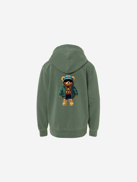 Little Humn Alpine Green Pigment Youth Hoodie