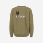 A stylish green cross-grain crewneck sweatshirt with the iconic ['TEEN] logo in a bold contrasting font. Perfect for a natural, earthy vibe.