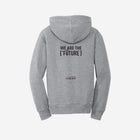 Light athletic gray fleece hoodie with the ['LH] design, perfect for staying comfortable and stylish on cooler days.
