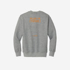 Heather gray youth fleece sweatshirt showcasing the ['RŌ] bear design, perfect for casual comfort and everyday wear.