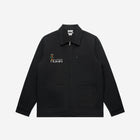 A classic black canvas jacket showcasing the 'LIL HU' logo on the chest. Perfect for everyday wear, with functional pockets and a clean, structured design.