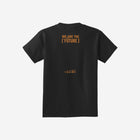 A sleek black youth t-shirt with the signature ['ro] bear design and "Go Like ['RO]" text for a timeless, polished look.