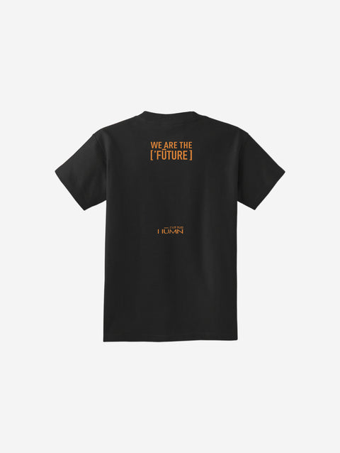 A sleek black youth t-shirt with the signature ['ro] bear design and "Go Like ['RO]" text for a timeless, polished look.