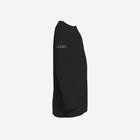 ['RŌ] Youth long sleeve performance tee in jet black, highlighted by the bold astronaut bear graphic. A versatile and stylish option for every adventure.