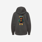 Little Humn Black Gray Pigment Youth Hoodie