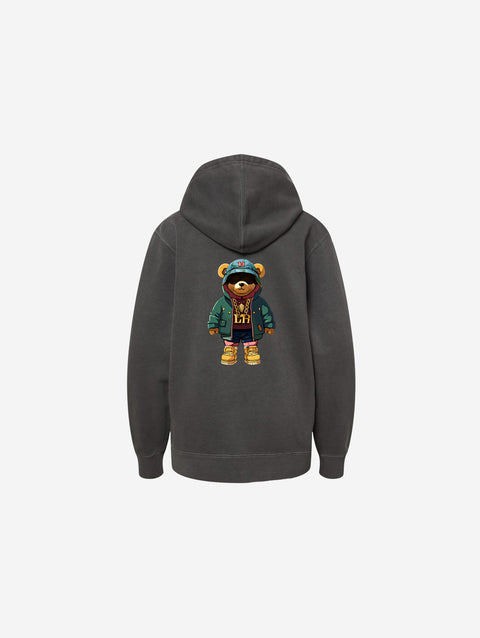 Little Humn Black Gray Pigment Youth Hoodie