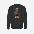 A premium heavyweight sweatshirt in black featuring the 'LITTLE HU' logo on the chest. Offers a relaxed fit with ribbed cuffs and hem for added style and comfort.