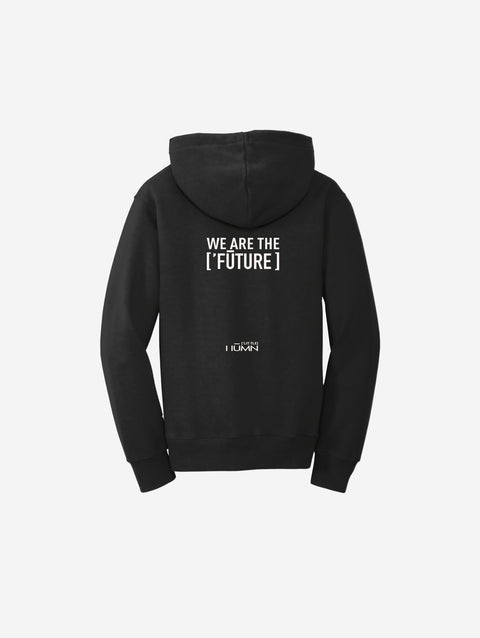 Sleek and stylish black fleece hoodie showcasing the iconic ['LH] logo, ideal for any casual occasion.