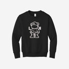 Youth fleece sweatshirt in sleek black, with a standout LH mascot design in white. A bold and versatile wardrobe essential.