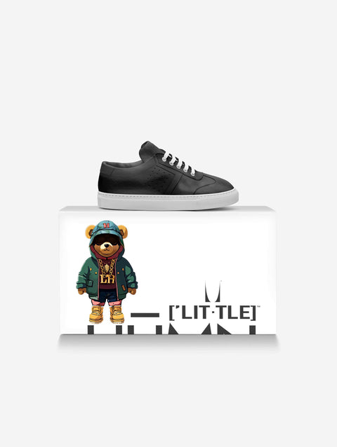 Little Humn Retro Black and White Peewee Kids Shoes