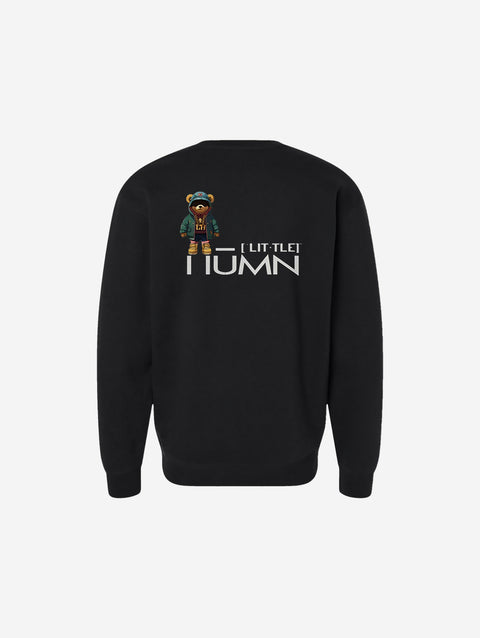 A sleek black crewneck sweatshirt showcasing the sharp ['TEEN] branding in a contrasting light font. A versatile staple for any wardrobe.