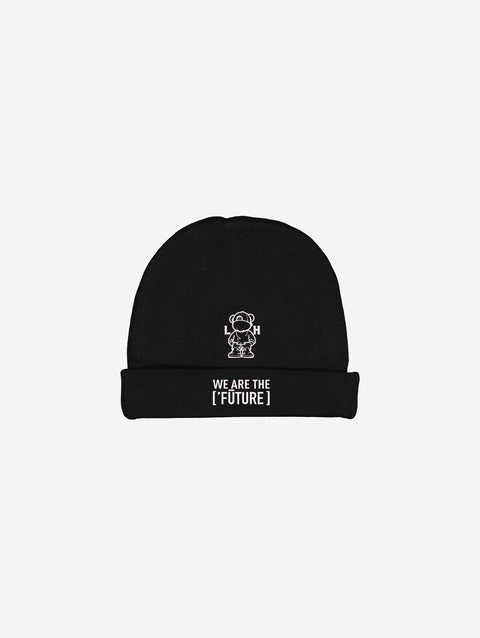 Little Humn Black LH University Baby Rib Cap