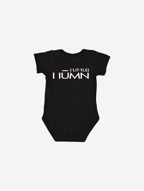 Little Humn BLK Black Lil Hu Bear Baby Onesie