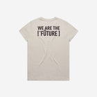 A bone-colored t-shirt featuring the 'Lil Hū' logo on the chest, offering a neutral and timeless option for a subtle yet stylish look.