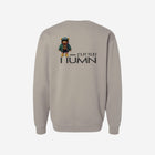 A cement crewneck sweatshirt featuring the sleek ['TEEN] branding in black. Effortlessly blends earthy tones with a modern design.