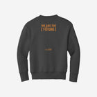 Charcoal gray youth fleece sweatshirt with the signature ['RŌ] bear graphic, combining a sleek, neutral tone with ultra-soft warmth.