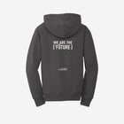 Modern charcoal fleece hoodie adorned with the ['LH] logo, offering a versatile and trendy look for kids.