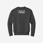 Youth fleece sweatshirt in a dark charcoal shade, featuring the playful LH mascot design in black. Cozy and stylish for any adventure.