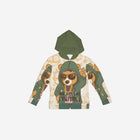 Little Humn Future Bear Green Cool Kids Hoodie
