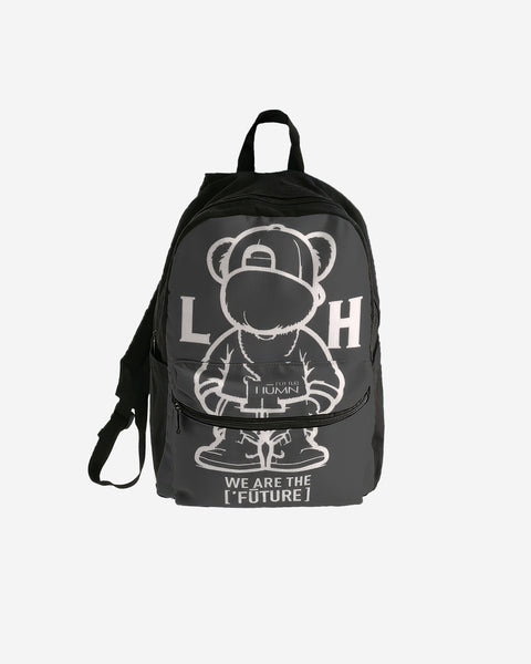 Little Humn GRA Gray Canvas Backpack