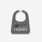 Little Humn Shadow Gray Lil Hu Baby Bib