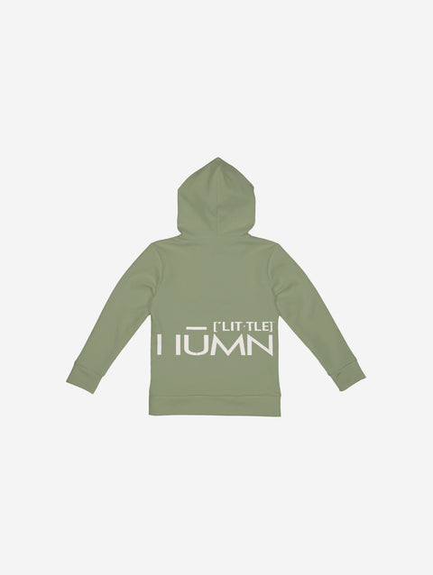Little Humn Green Lil Hu Bear Kids Hoodie