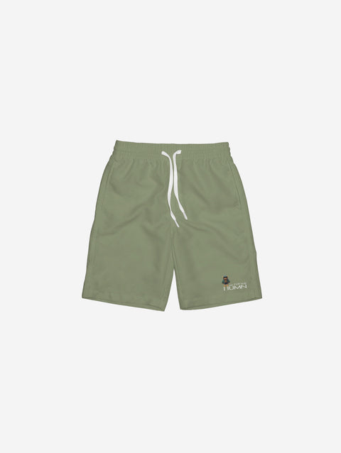 Little Humn Green Lil Hu Bear Kids Trunks