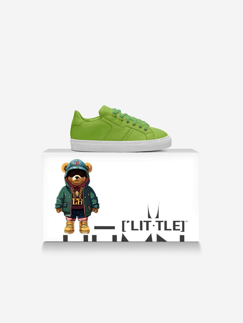 Little Humn Green WIZ Low Top Kids Shoes
