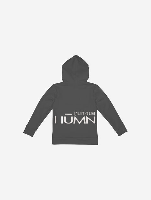 Little Humn Grey Lil Hu Bear Kids Hoodie
