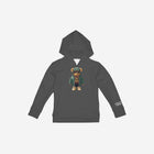 Little Humn Grey Lil Hu Bear Kids Hoodie