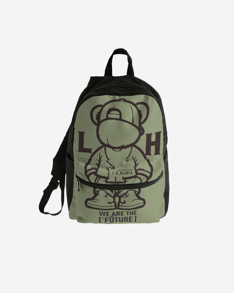 Little Humn GRN Green Canvas Backpack