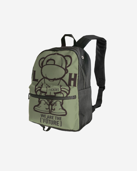 Little Humn GRN Green Canvas Backpack